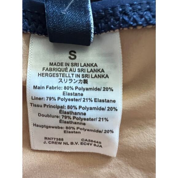 J. Crew Factory Women's V-neck ruched one-piece swimsuit Green Navy Size Small - Picture 8 of 11